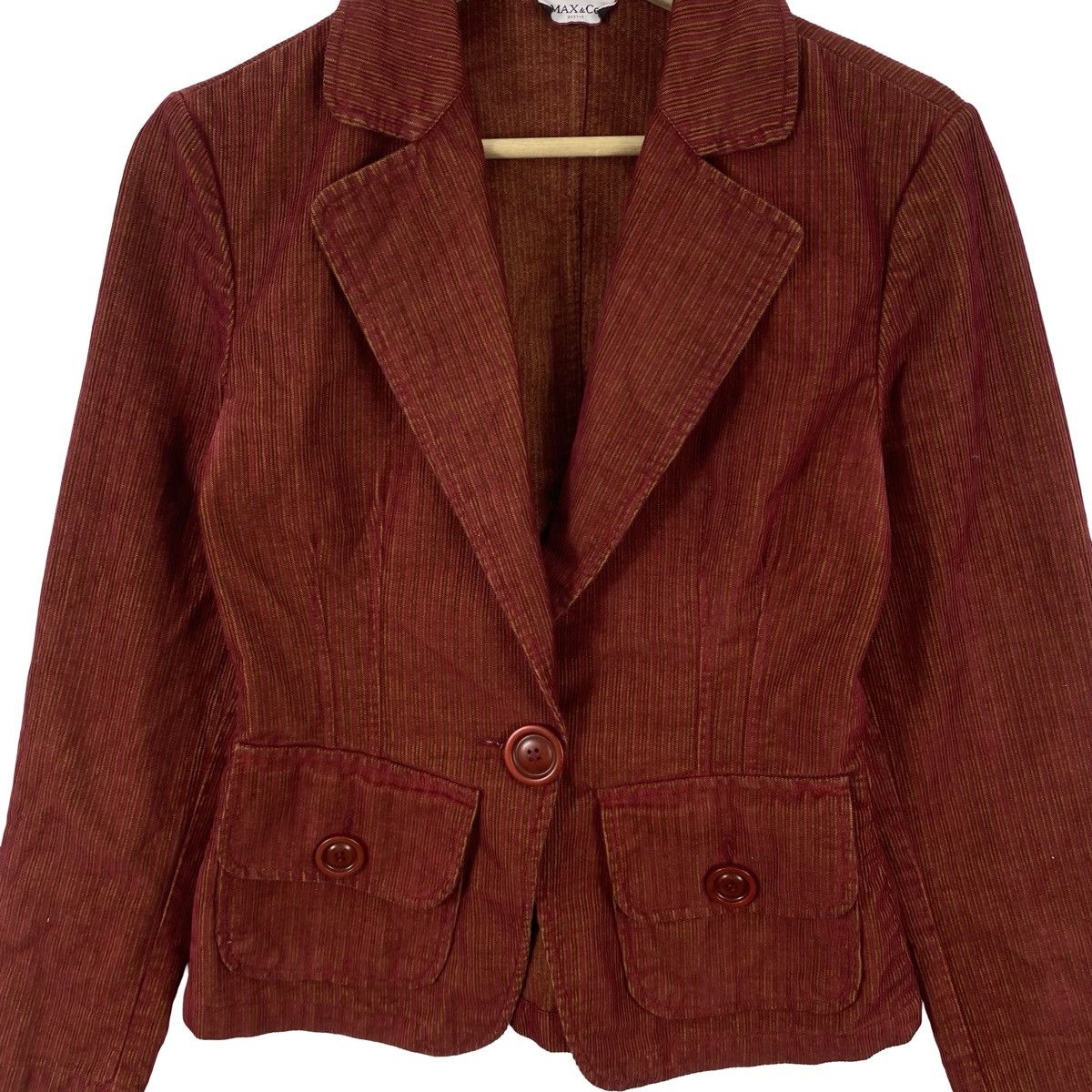 Max Mara Vintage MAX&C0 Active Corduroy Blazer Jacket Tailored Size S / US 4 / IT 40 - 5 Thumbnail