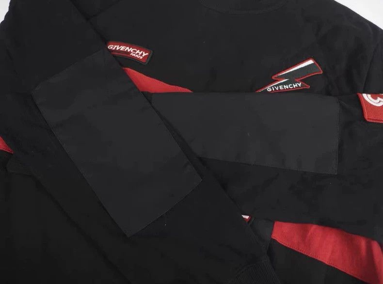Givenchy Givenchy black and red lightning logo patch pocket long sl Size US L / EU 52-54 / 3 - 5 Thumbnail