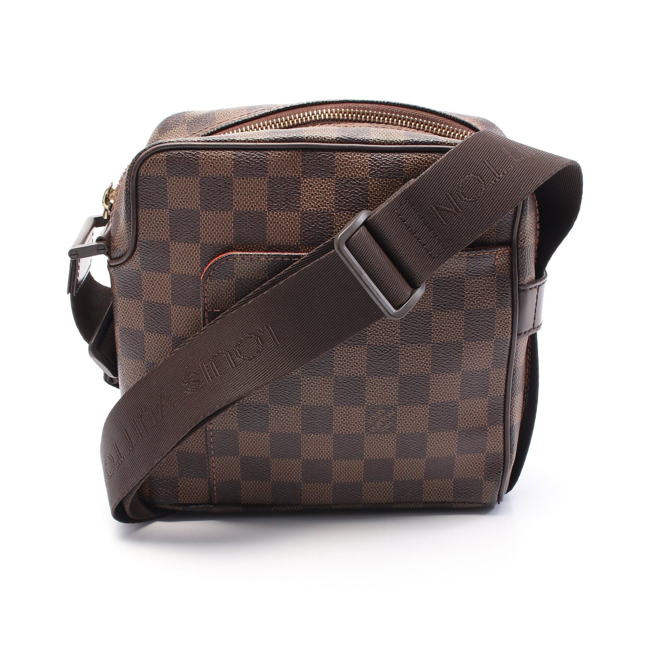 Louis Vuitton Louis Vuitton Olaf Pm Damier Ebene Shoulder Bag Leather Brown Size ONE SIZE - 1 Thumbnail