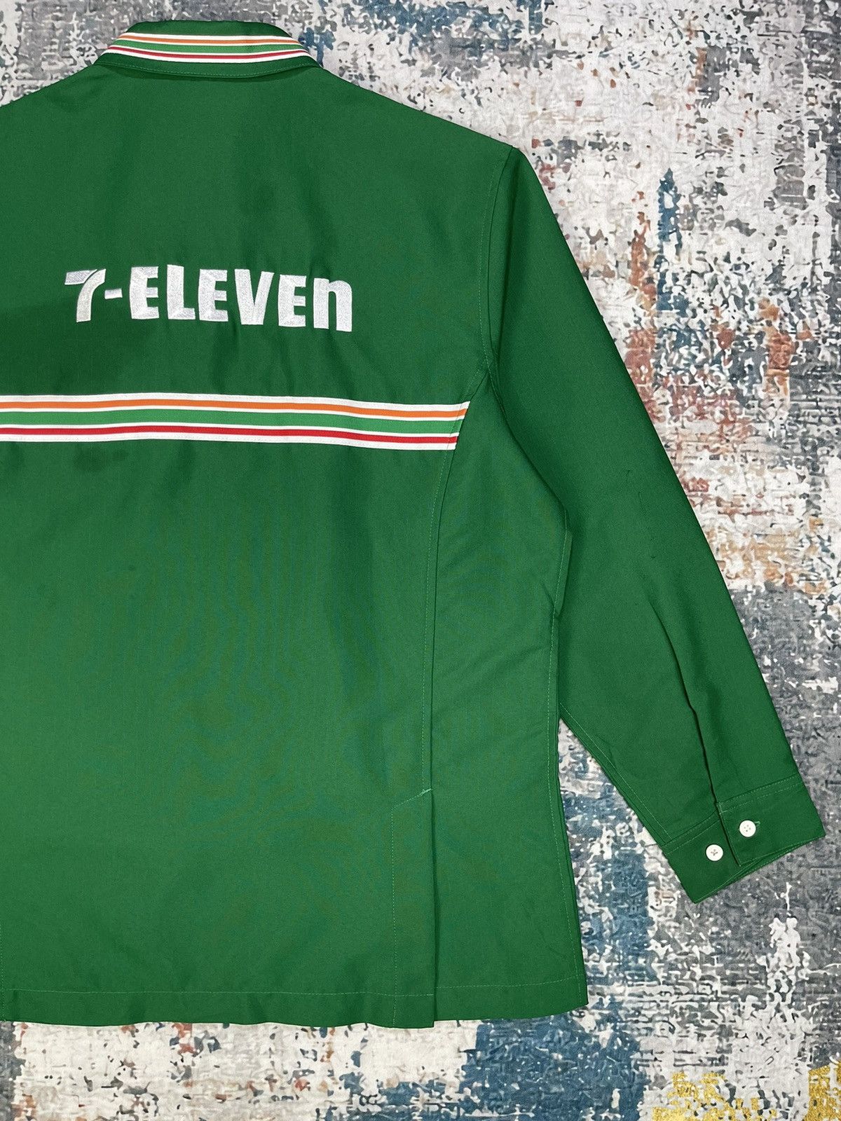 Japanese Brand Vtg 7 ELEVEN Back Spell Zipper Overshirt Uniform Size US L / EU 52-54 / 3 - 8 Thumbnail