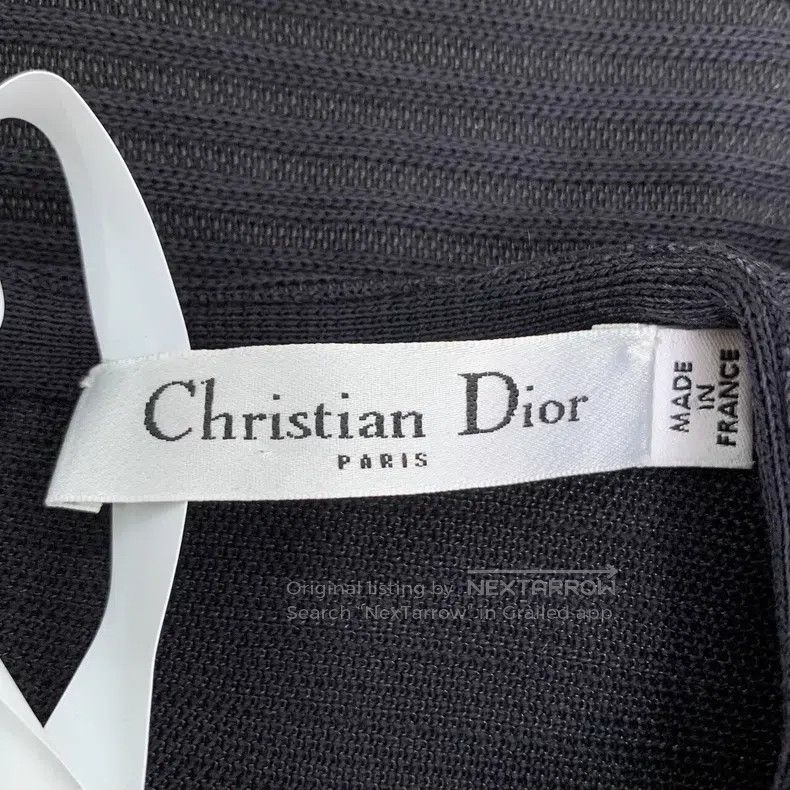 Dior Dior Black striped mulberry silk blend long-sleeved dress Size XS / US 0-2 / IT 36-38 - 6 Thumbnail