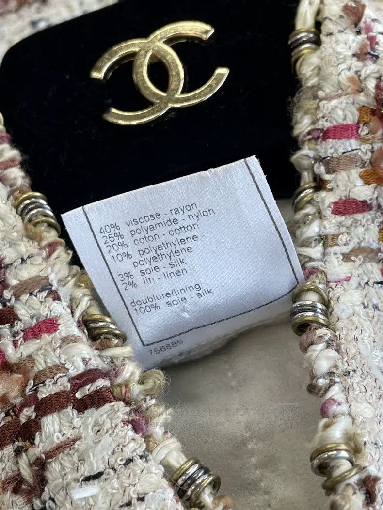 Chanel Chanel Woven tweed metal ring decoration stand-up collar g Size XS / US 0-2 / IT 36-38 - 6 Thumbnail