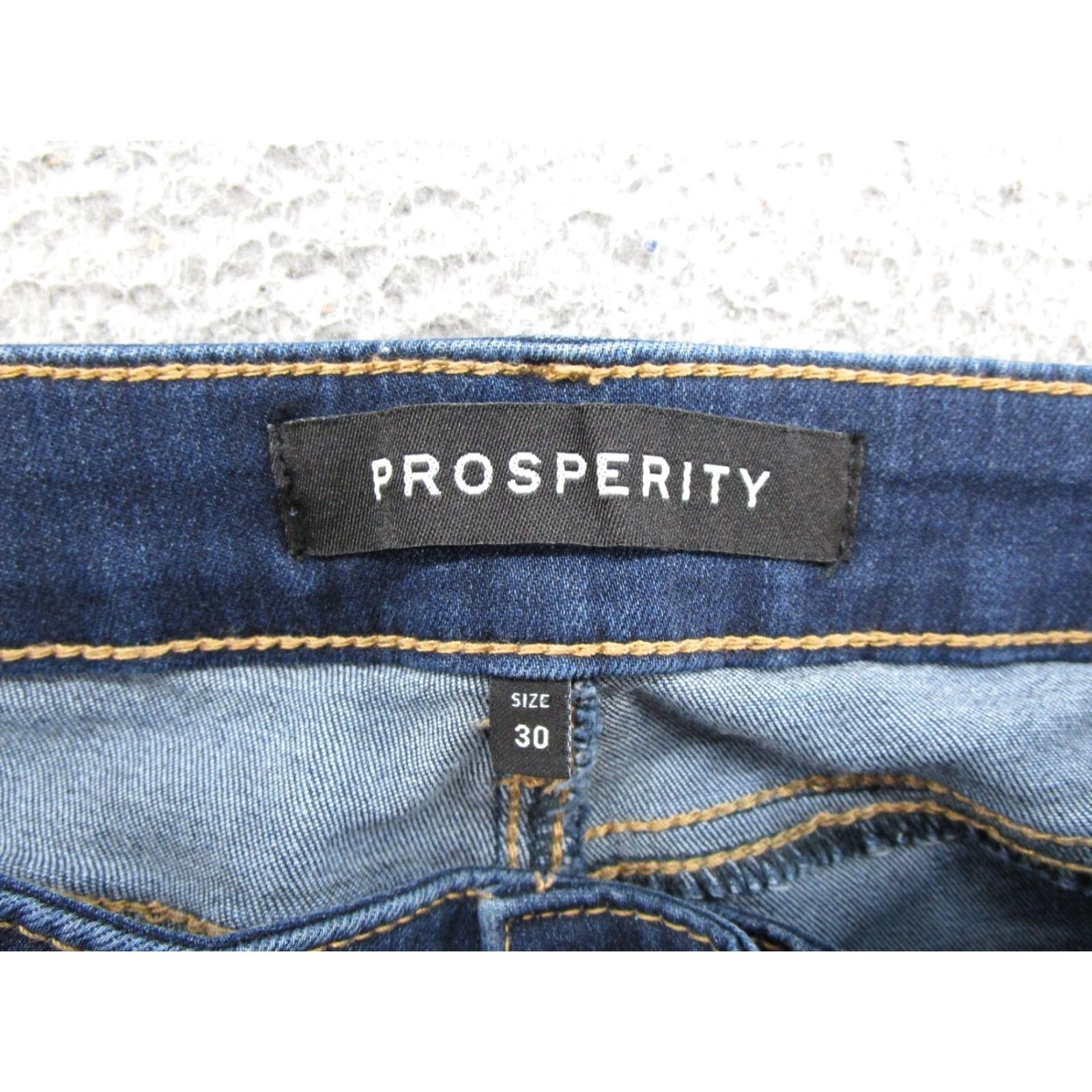 Denime Prosperity Dark Wash Skinny Ankle Stretch Denim Raw Hem Blue Jeans 30 Women Sized 30 Blue Prosperity Jeans Skinny Stretch Dark Wash Women 30 Size 30" / US 8 / IT 44 - 4 Thumbnail