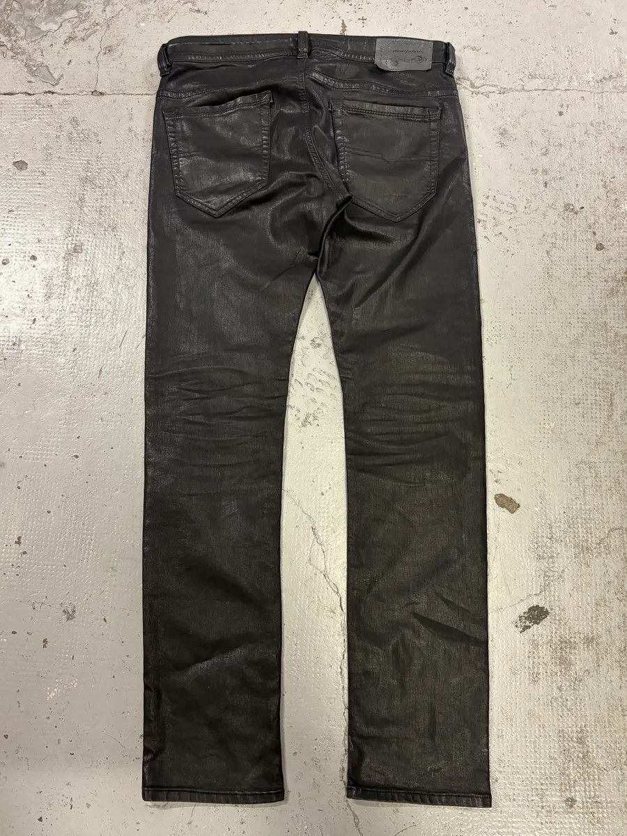 Diesel Diesel Black Waxed Avant-Garde Jeans Size US 33 - 6 Thumbnail