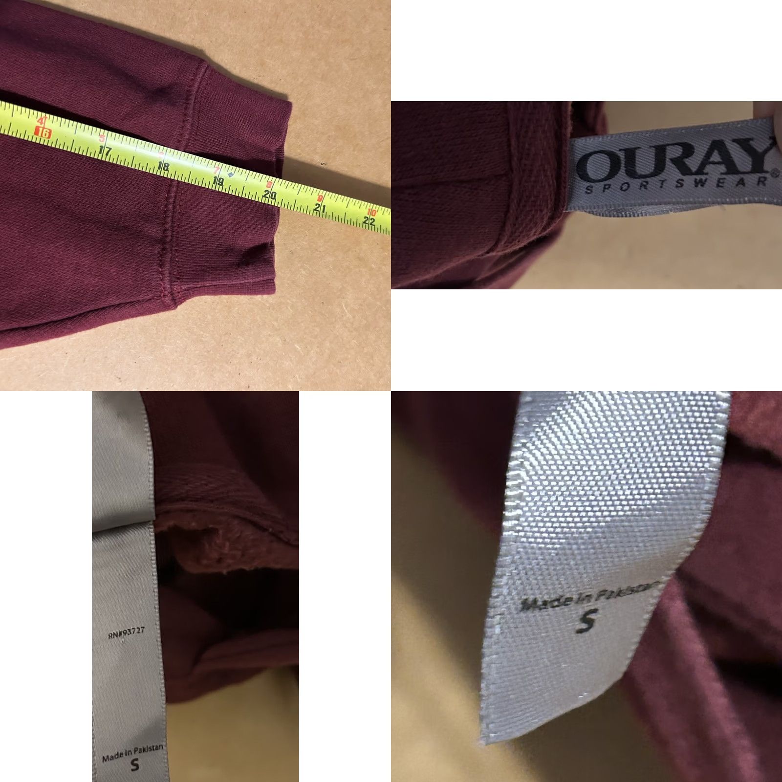 Sunray Sportswear Lafayette College Hoodie Sweatshirt Pullover Adult Small Maroon Leopards Hood - Classic Campus Style Size US S / EU 44-46 / 1 - 8 Thumbnail