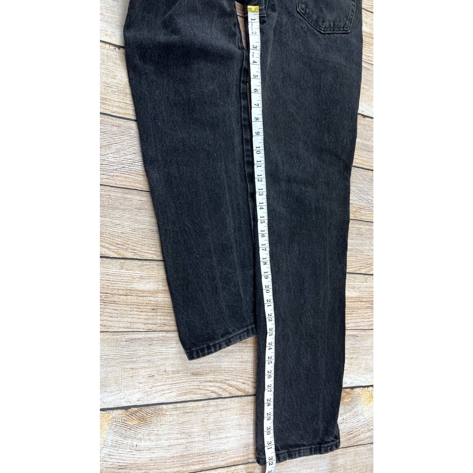 Denime Rustler Mens Jeans Regular Fit Straight Leg Black Denim 30x32 87619CB USA Workwear 90s Cowboy Size US 30 / EU 46 - 6 Thumbnail