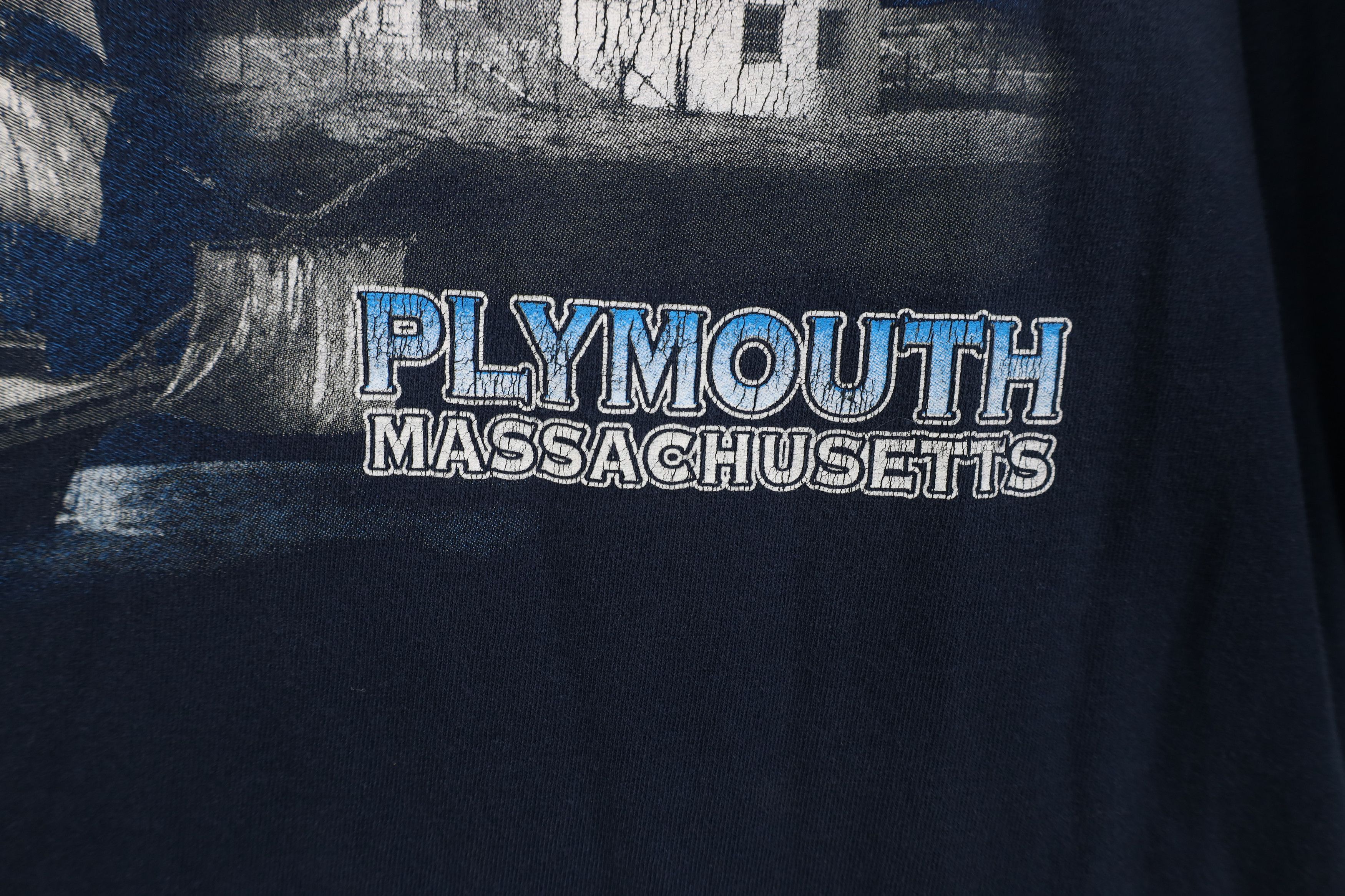 Vintage Vinage 90s Plymouth Rock Massachusetts Pilgrims T-Shirt USA Size US XL / EU 56 / 4 - 5 Thumbnail
