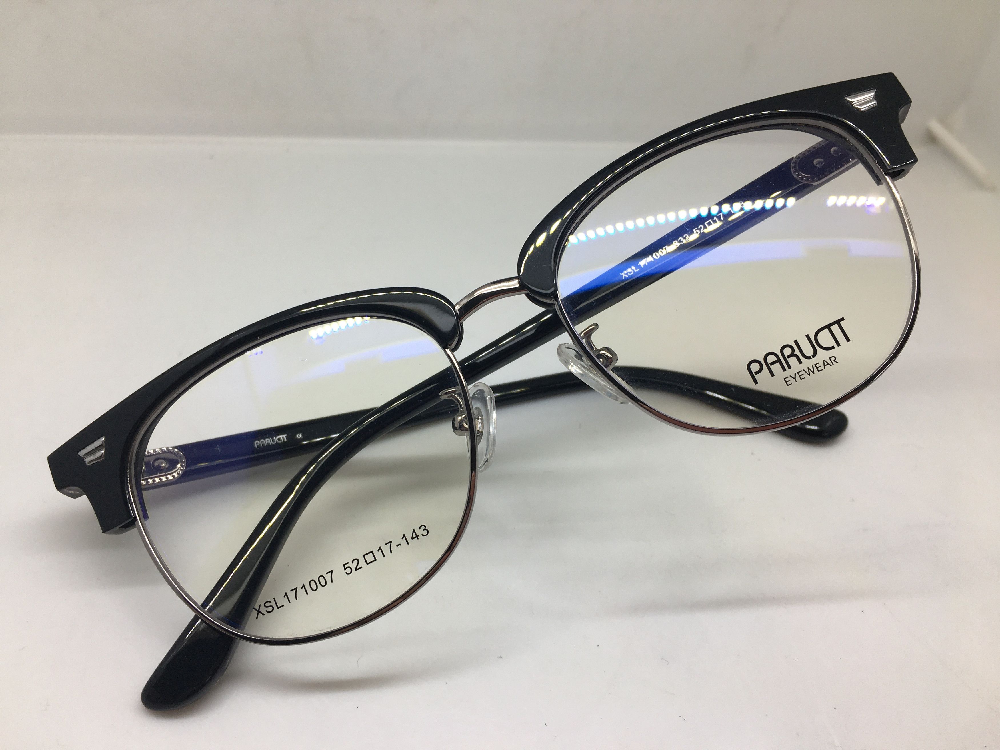 Other Paructt Black Silver Malcolm X Eyeglasses Frame Size ONE SIZE - 5 Thumbnail