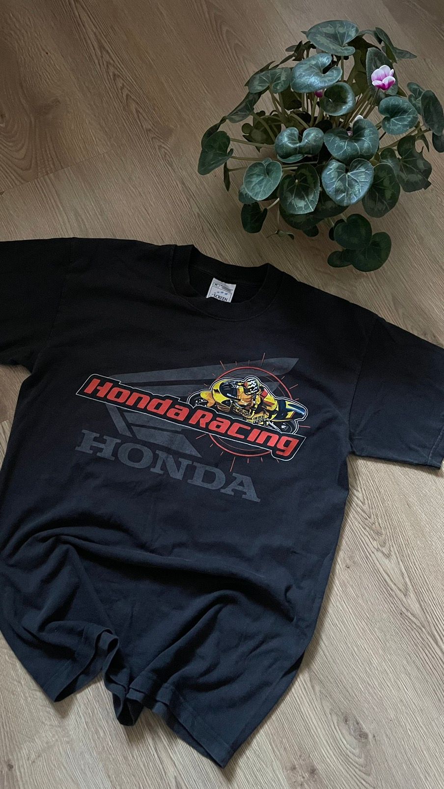 Pre-owned Honda X Racing Item Honda Tee Racing Big Logo 90's Black