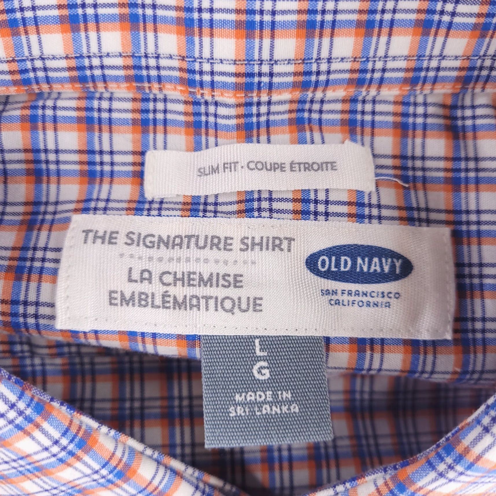 Old Navy VINTAGE Old Navy Shirt Mens Large Check Slim Fit Long Sleeve Button Signature Shirt Size US L / EU 52-54 / 3 - 4 Thumbnail