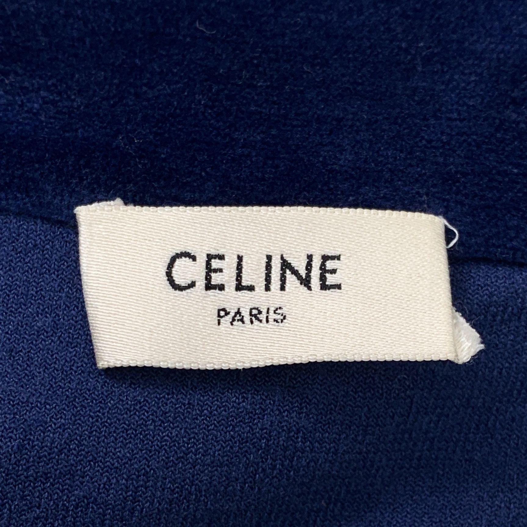 Celine Celine Navy Embroidered Cotton Zip-Up Jacket (Size M) Size M / US 6-8 / IT 42-44 - 2 Thumbnail