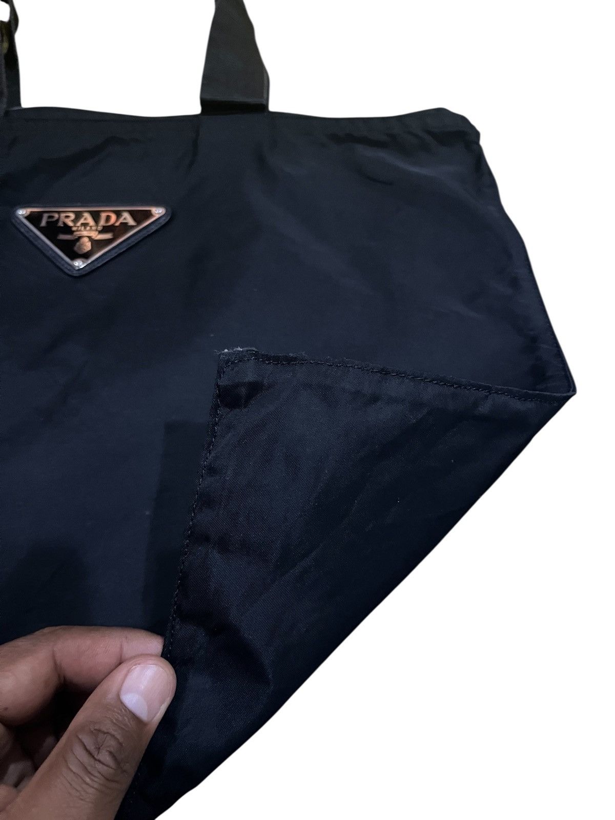 Prada Prada nylon zip tote bag black Size ONE SIZE - 7 Thumbnail