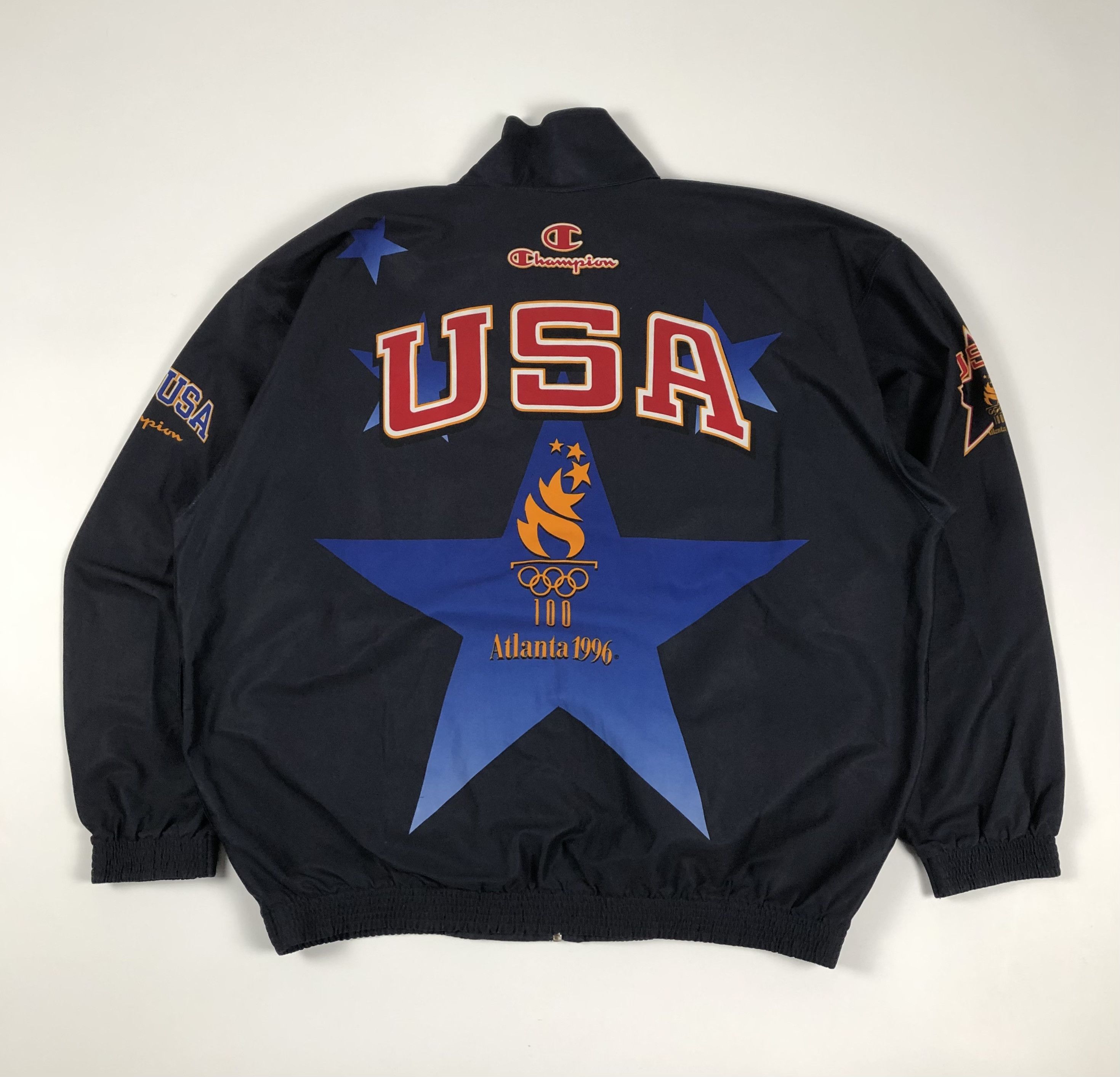 Champion 1996 USA Olympics Atlanta Champion Vintage Track Jacket Size US XXL / EU 58 / 5 - 5 Thumbnail