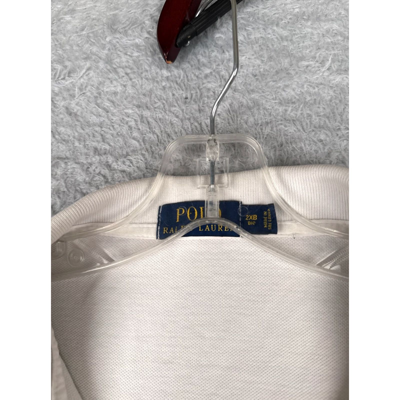 Ralph Lauren VINTAGE Polo Ralph Lauren Polo Shirt Adult 2XL White 100% Cotton Classic Short Sleeve Polo Mens 2XL Size US XXL / EU 58 / 5 - 7 Thumbnail