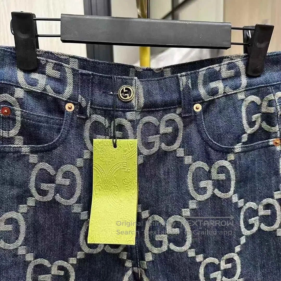 Gucci Gucci Denim All-over Print Jeans 23. Size 23" - 3 Thumbnail