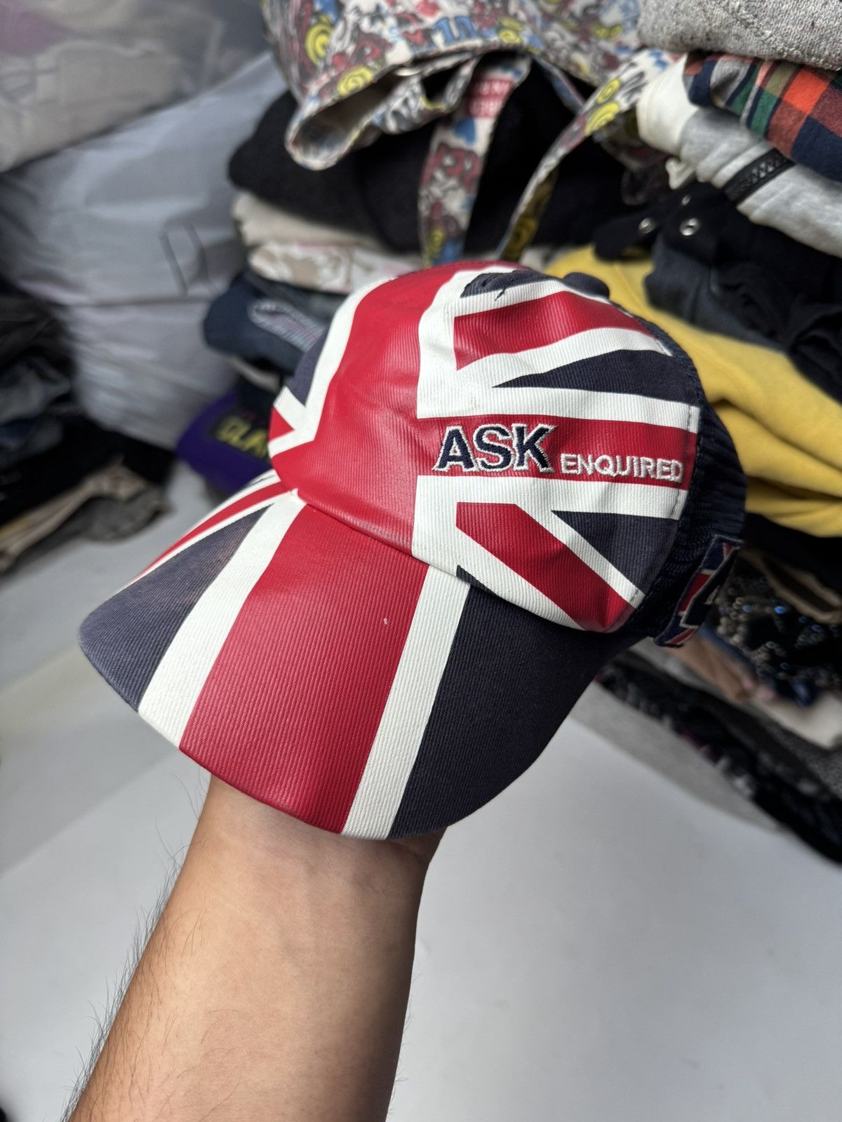 Hysteric Glamour England Flag Ask Enquired Trucker hats japanese Size ONE SIZE - 3 Thumbnail