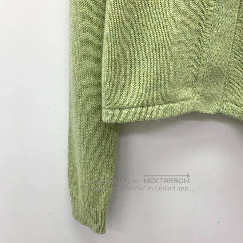 Hermes Hermes 25 light green cashmere lapel long-sleeved knit car Size S / US 4 / IT 40 - 4 Thumbnail