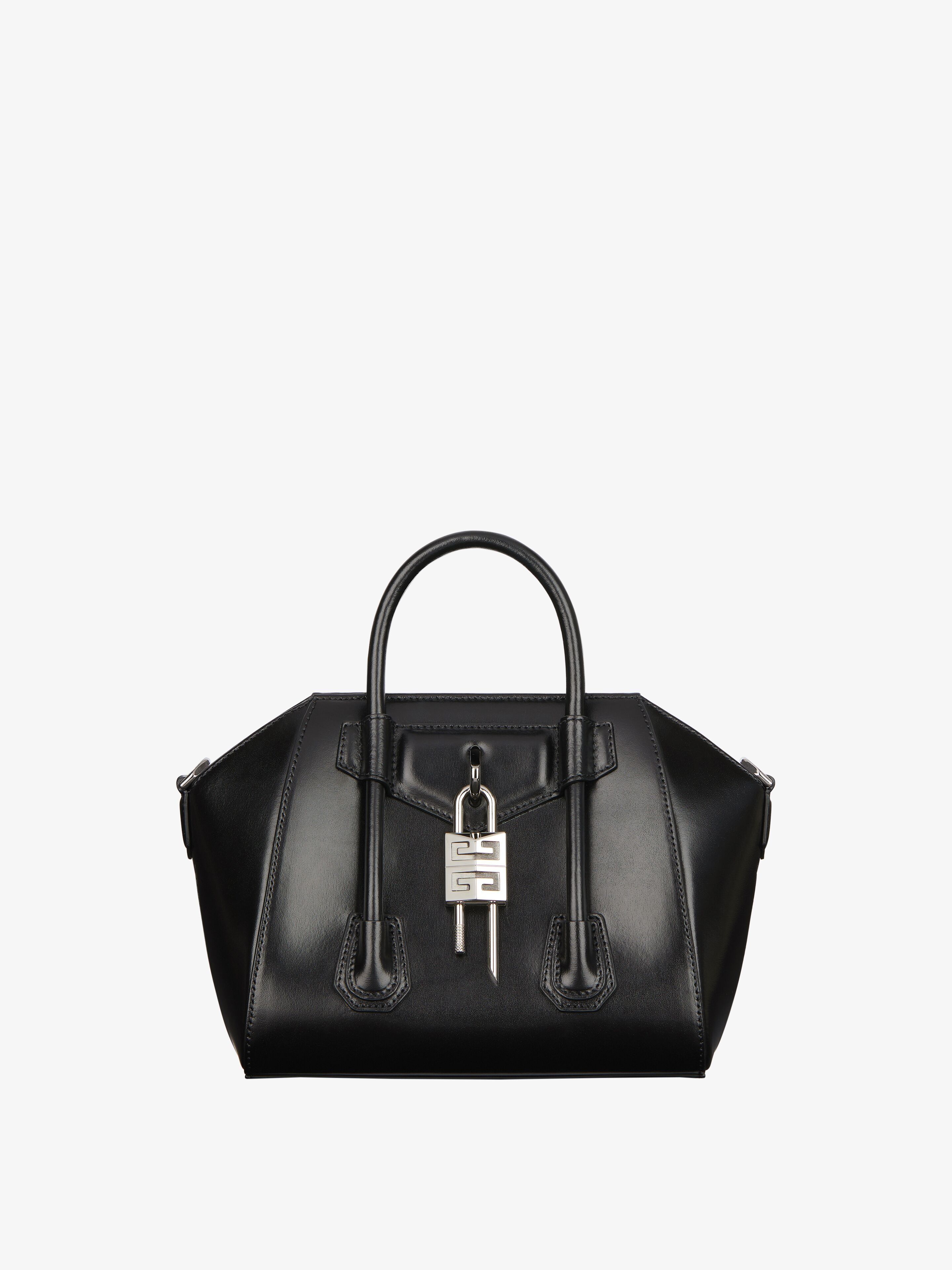 Givenchy o1srvl11e0825 Size: OS / Mini Antigona Lock Bag in Black Size ONE SIZE - 1 Thumbnail