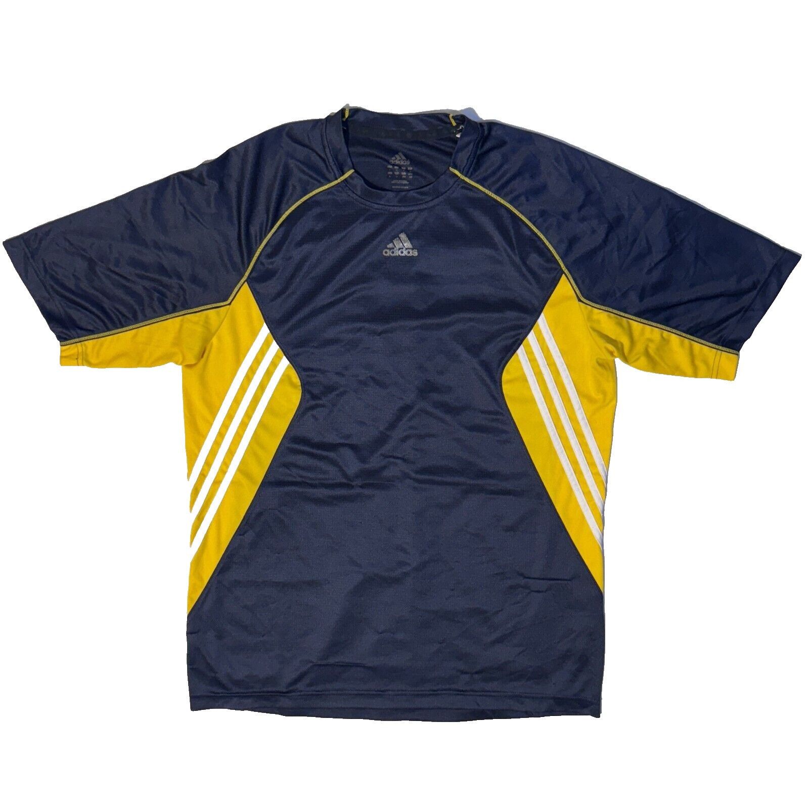 Adidas Adidas Y2K Soccer Training Athletic Tshirt - L NavyBlue/ Yel Size US L / EU 52-54 / 3 - 1 Thumbnail