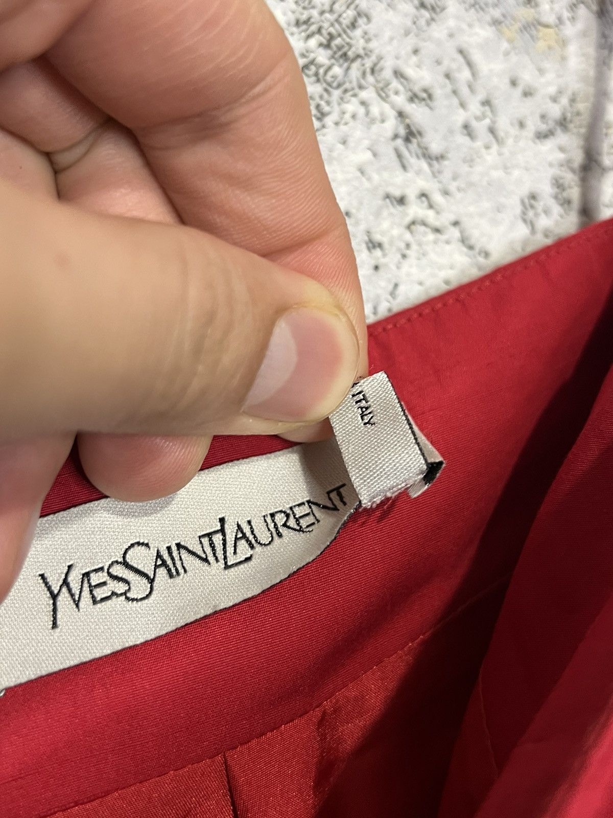 Saint Laurent Paris Vintage Yves Saint Laurent Women’s Midi Red Skirt Size FR 40 Size 28" / US 6 / IT 42 - 6 Thumbnail