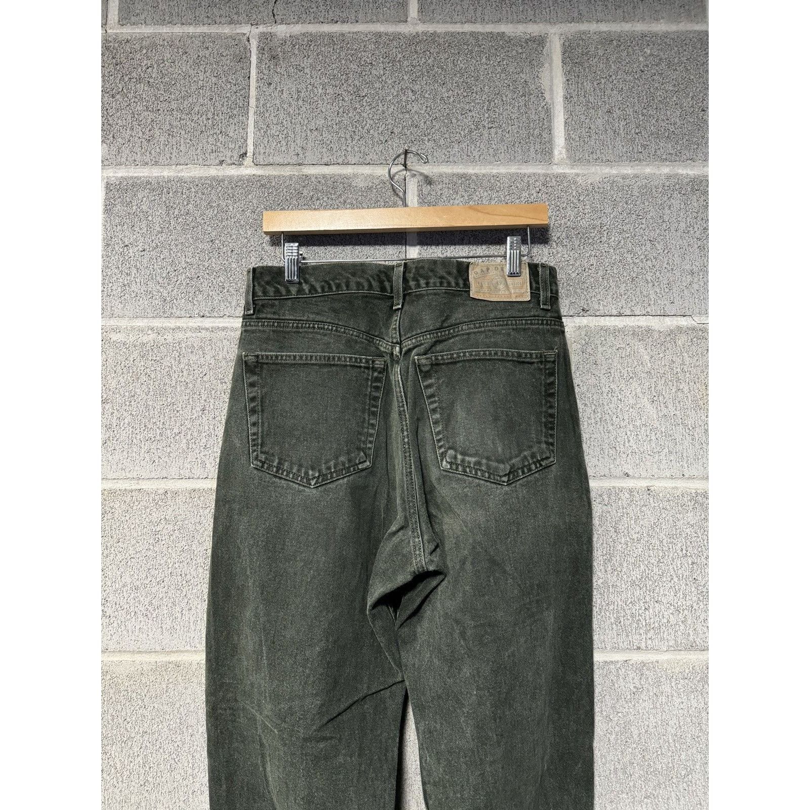 Gap Faded Washed Green Loose Baggy Denim Jeans Skater Bottoms