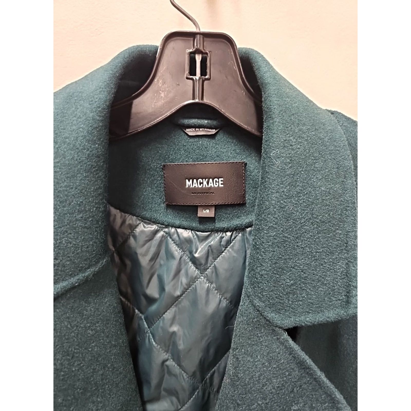 Mackage Mackage Coat Wool Parka Woman’s Green Large Chest 22 Length 40 Down Insulation Wool & Nylon Jacket Size L / US 10 / IT 46 - 3 Thumbnail