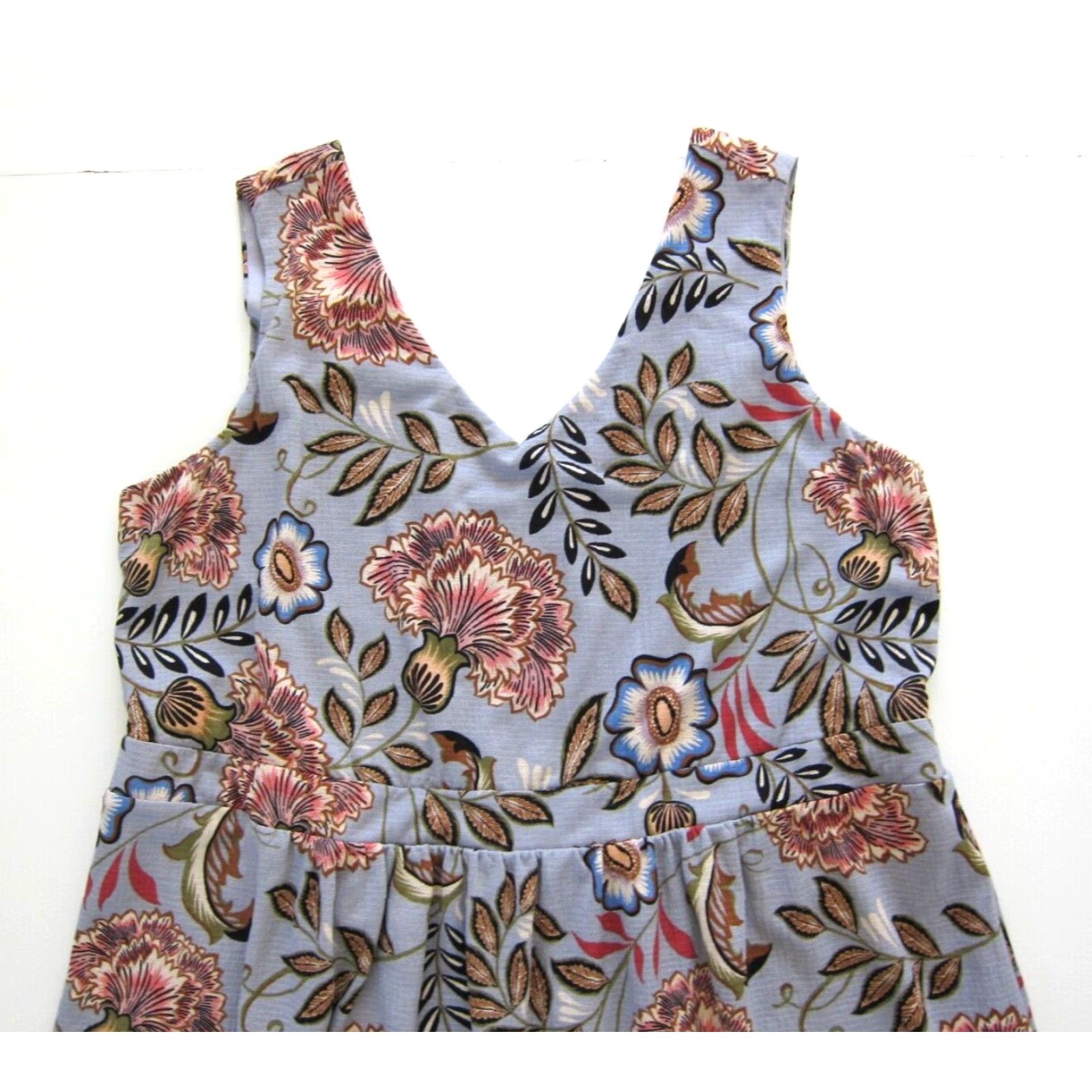 Pinko Cj Banks Purple Pink Brown Floral Stretch Sleeveless Tank Sun Dress Woman 1X Size XL / US 12-14 / IT 48-50 - 3 Thumbnail