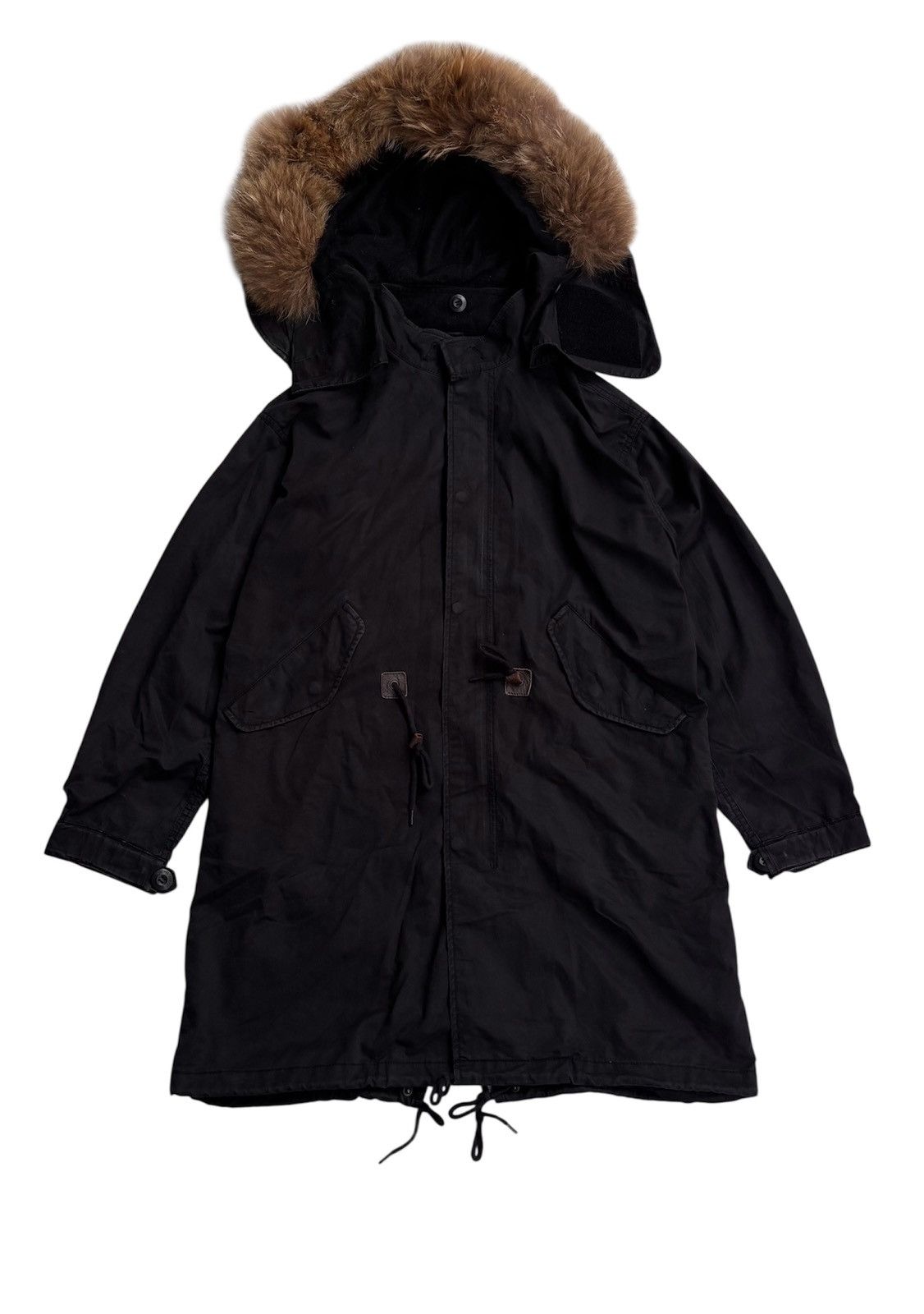 If Six Was Nine Vkei Kai Akman Fishtail Fur Racoon leather Hooded Jacket Size US M / EU 48-50 / 2 - 1 Thumbnail