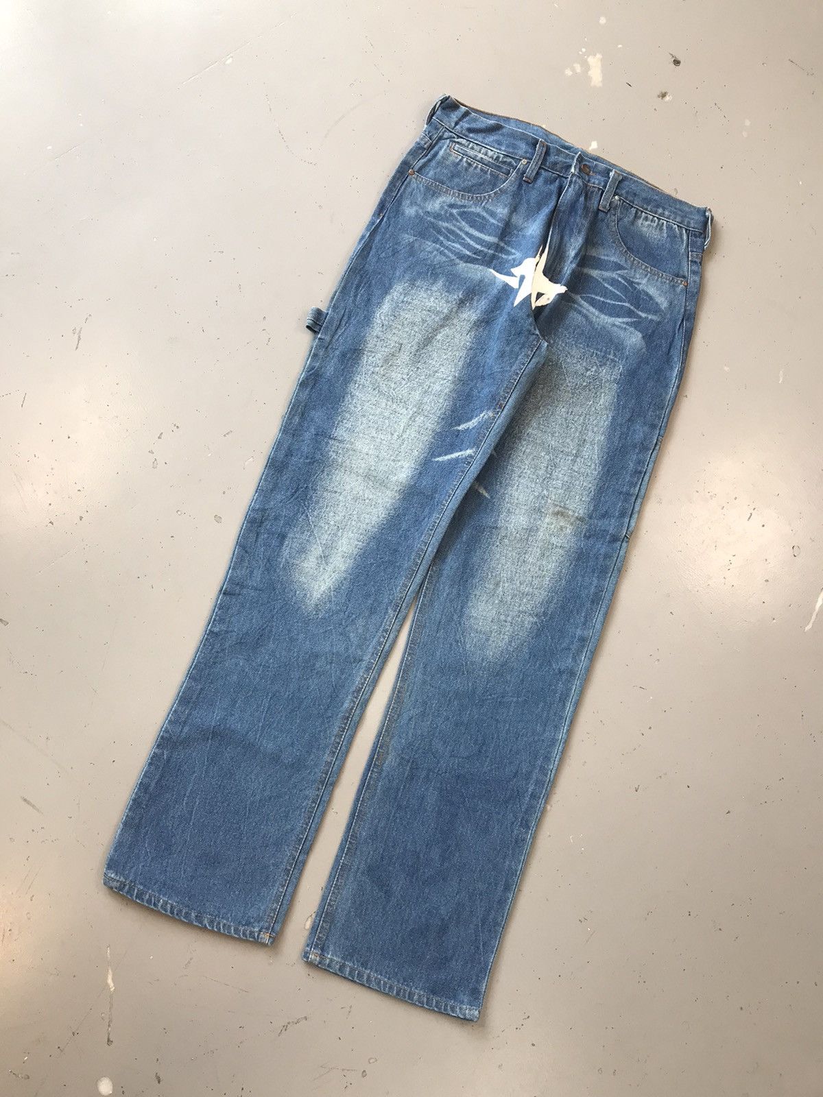 Japanese Brand × Vintage Vintage ape seagull star ⭐️ printed denim Size US 33 - 3 Thumbnail