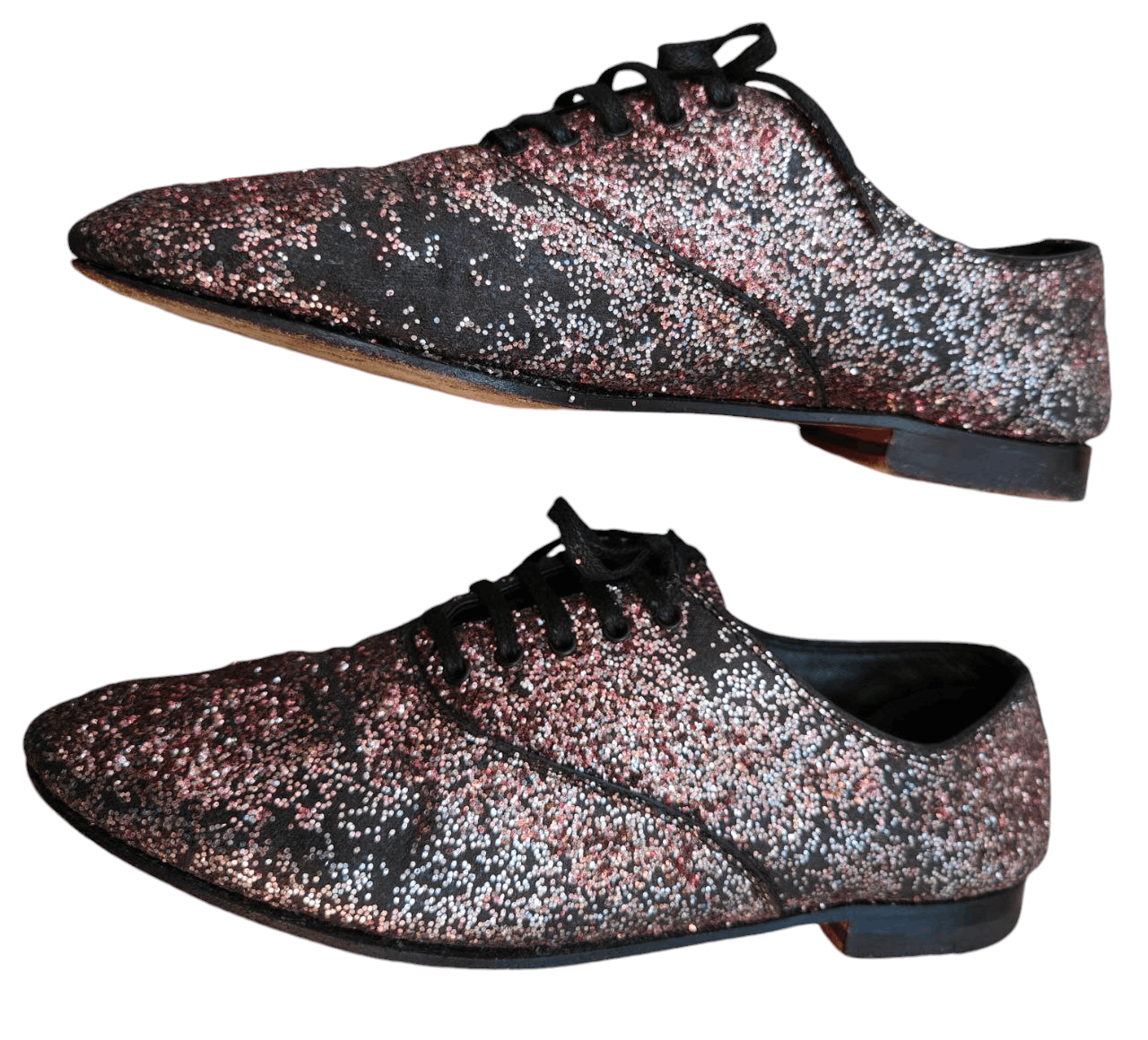 Saint Laurent Paris Saint Lauren Glitter Calf Skin Shoe Size US 4 / IT 34 - 2 Thumbnail