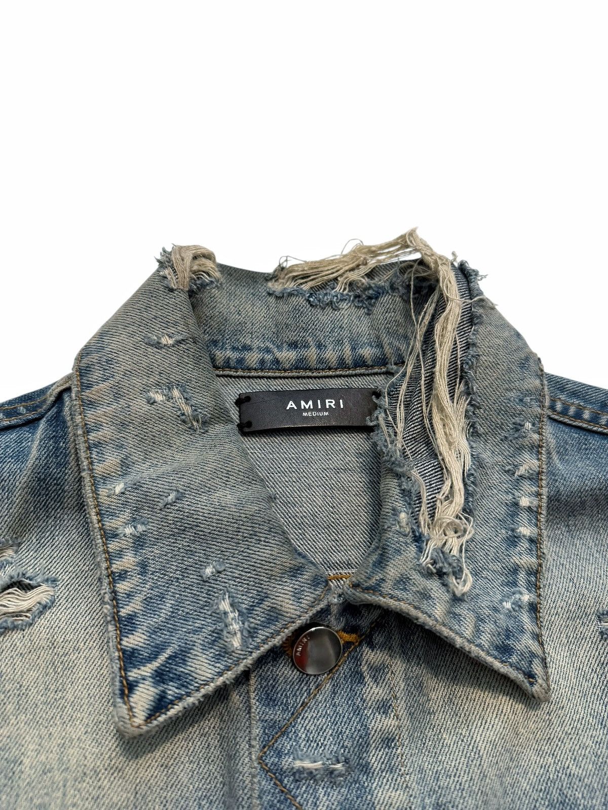 Amiri RARE Grateful Dead Distressed Denim Trucker Jacket Size US M / EU 48-50 / 2 - 5 Thumbnail