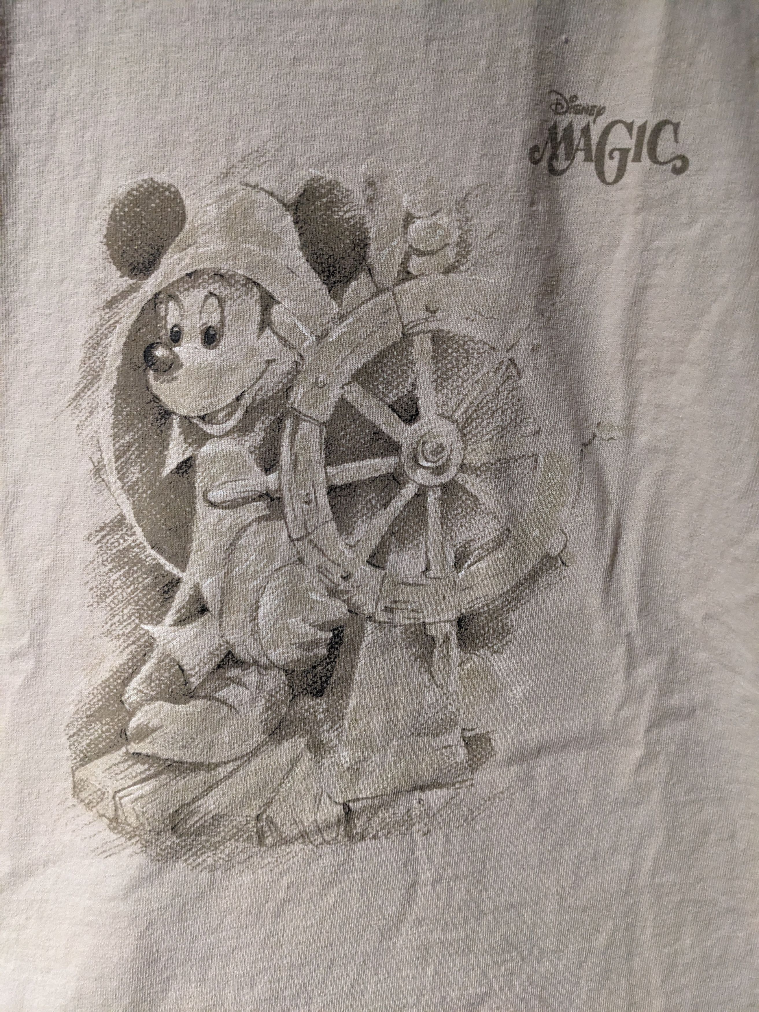 Disney × Vintage Vintage 90s Disney Cruise Magic Mickey Mouse Pirate T-Shirt Size US XS / EU 42 / 0 - 2 Thumbnail