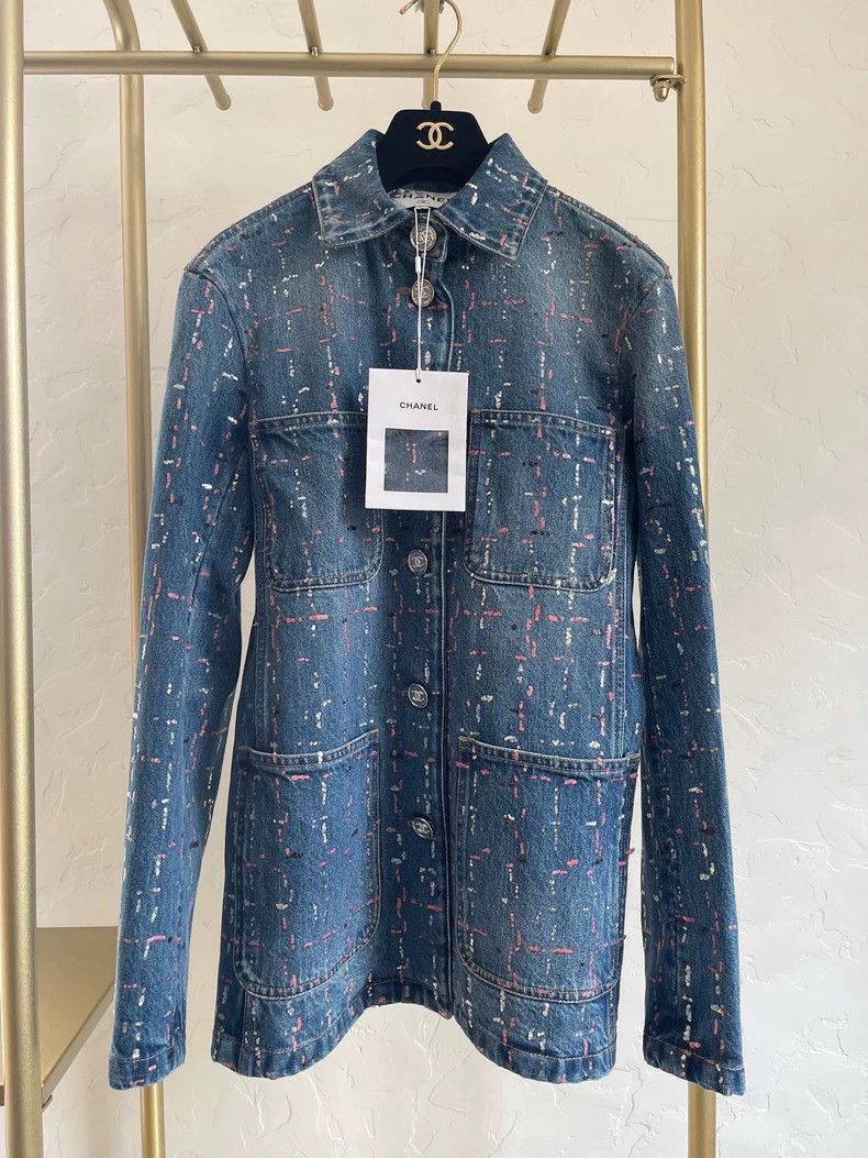 Chanel Chanel 23a Dakar sequin denim suit Size XXS / US 00 / IT 34 - 1 Thumbnail