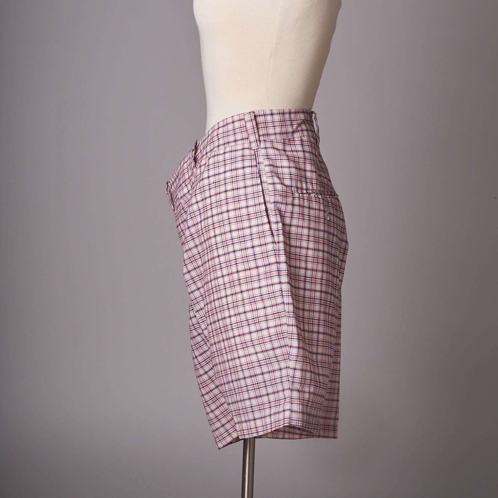 Vintage 1960s Plaid Golf Shorts Size US 35 - 2 Thumbnail