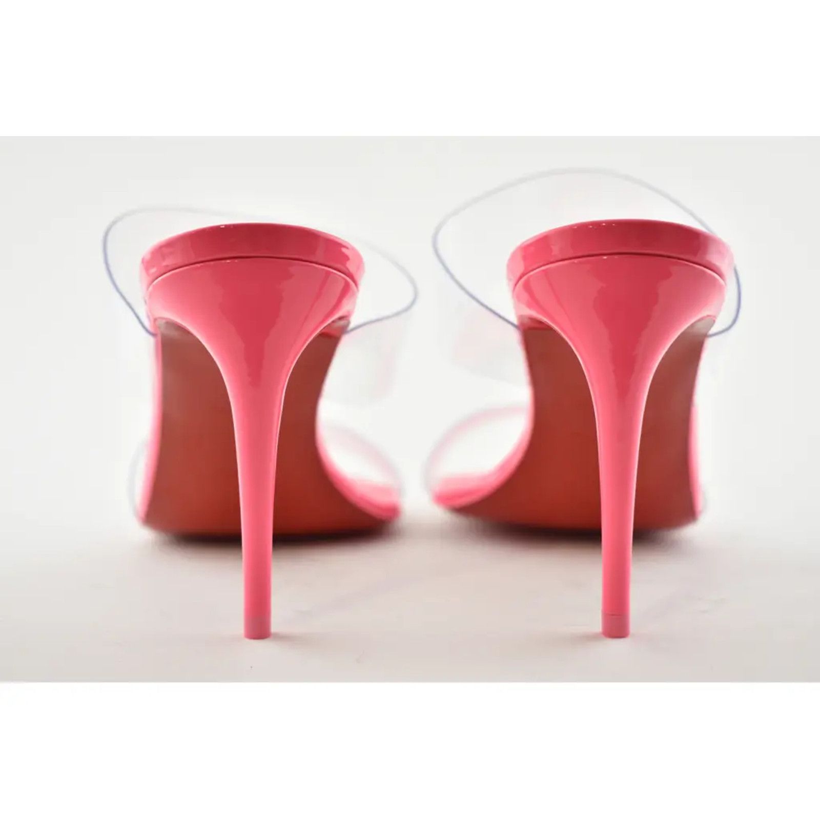 Christian Louboutin Christian Louboutin Just Nothing 85 Pink Patent PVC Sandal Size US 6.5 / IT 36.5 - 11 Thumbnail