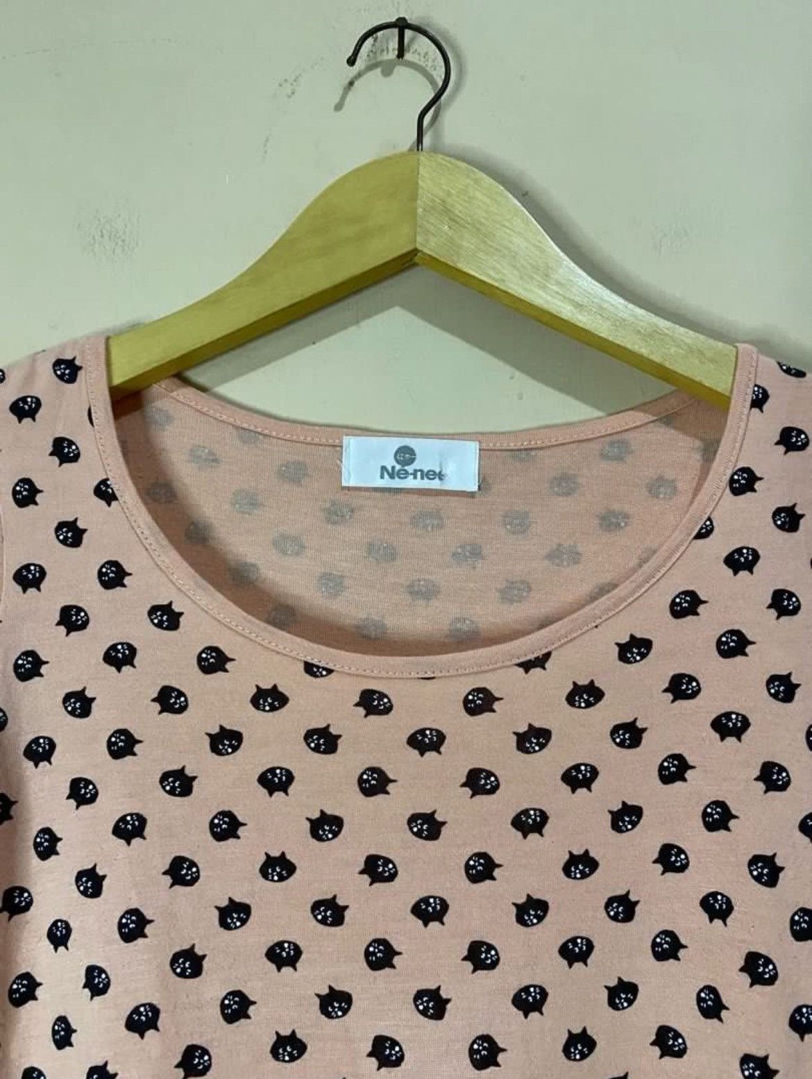 Issey Miyake × Japanese Brand × Ne-Net Ne net Cat Polkadot Longsleeve T shirt Size US S / EU 44-46 / 1 - 3 Thumbnail