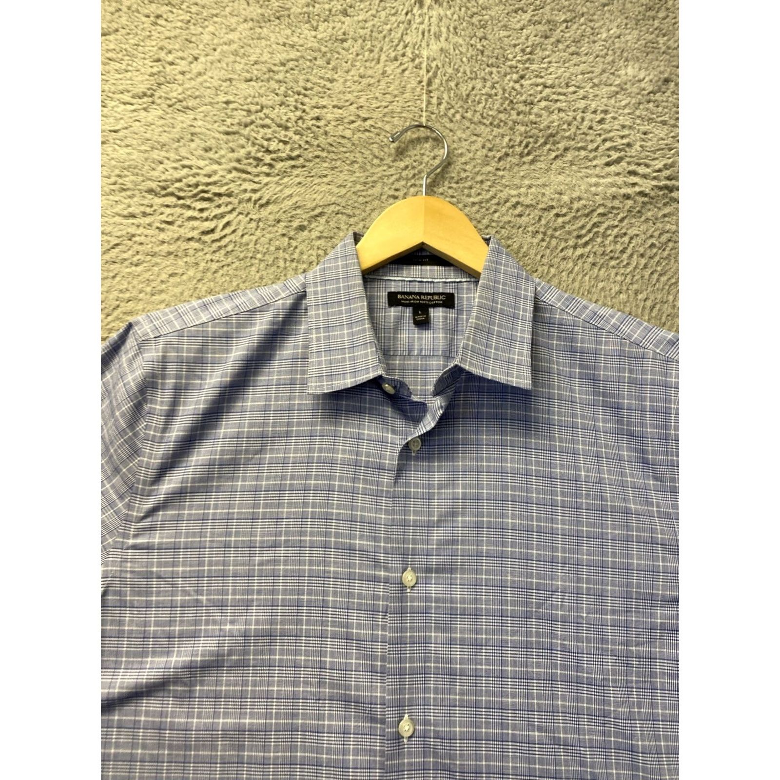 Banana Republic VINTAGE Banana Republic Button Shirt Mens L Blue Cotton Slim Fit Long Sleeve /0826 Size US L / EU 52-54 / 3 - 3 Thumbnail