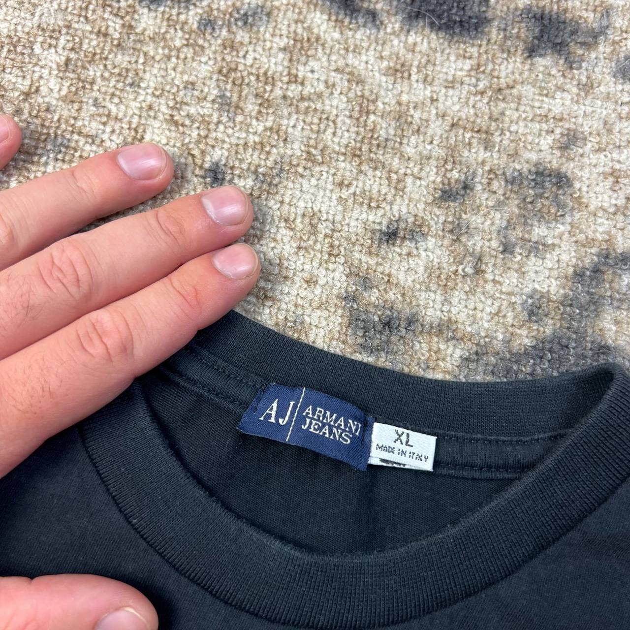 Armani Armani Jeans Vintage Y2K Big Logo Faded T-Shirt 1TS4 Size US XL / EU 56 / 4 - 4 Thumbnail
