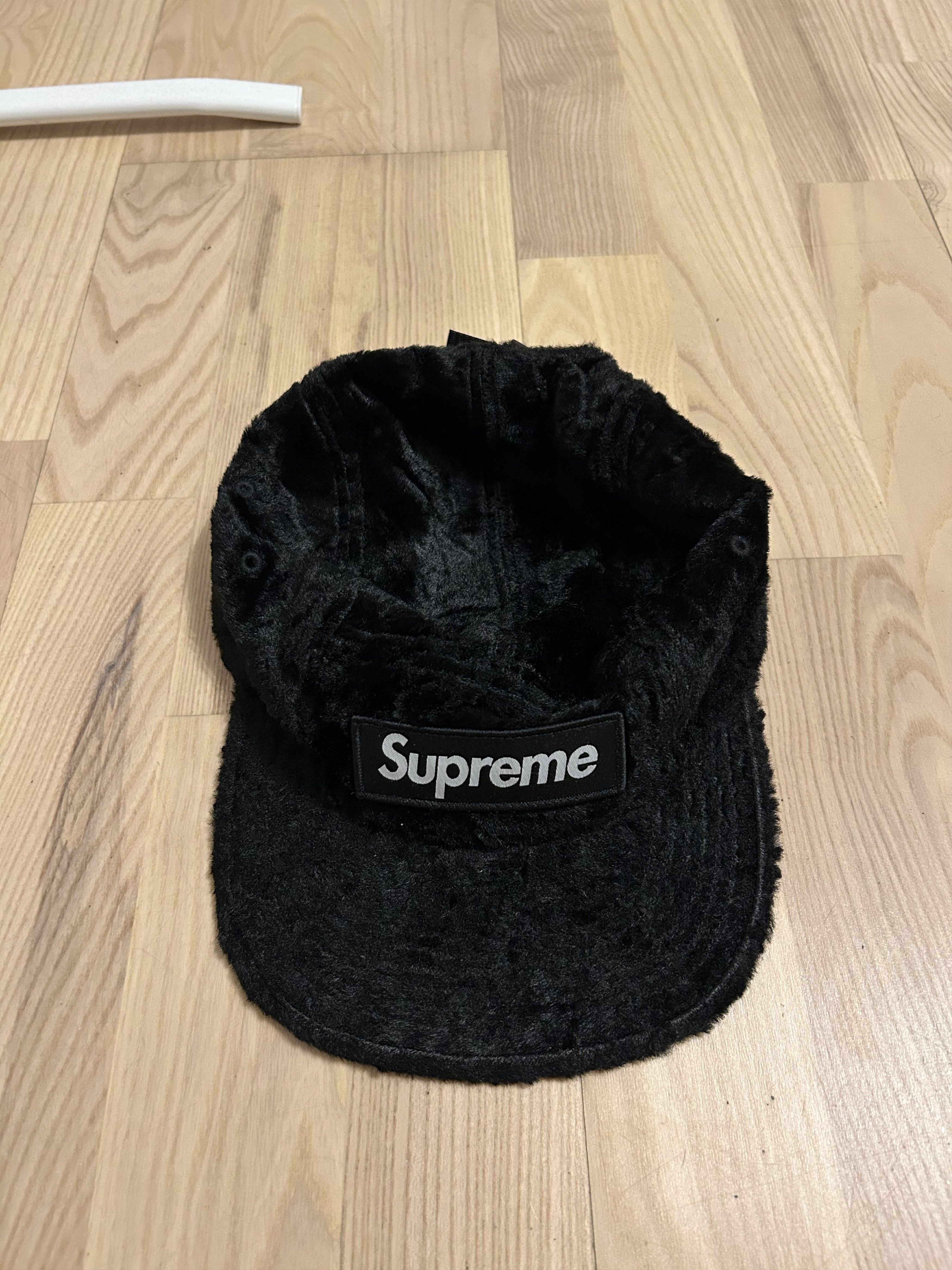 GOODENOUGH × Supreme Supreme Goodenough Crushed Rayon Camp Cap Black Size ONE SIZE - 1 Thumbnail