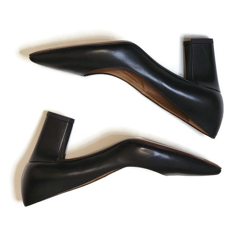 Aquatalia Aquatalia Peony Black Leather Pumps Size 7 Made in Italy Size US 7 / IT 37 - 9 Thumbnail