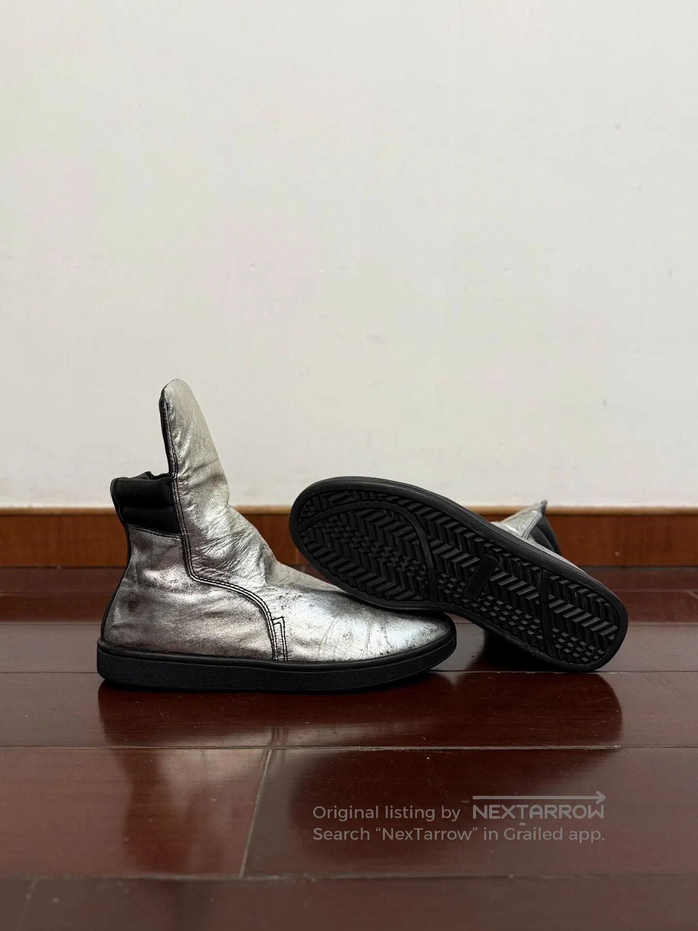 Japanese Brand Metallic Dark Vintage Ankle Boots. Size US 9 / EU 42 - 4 Thumbnail