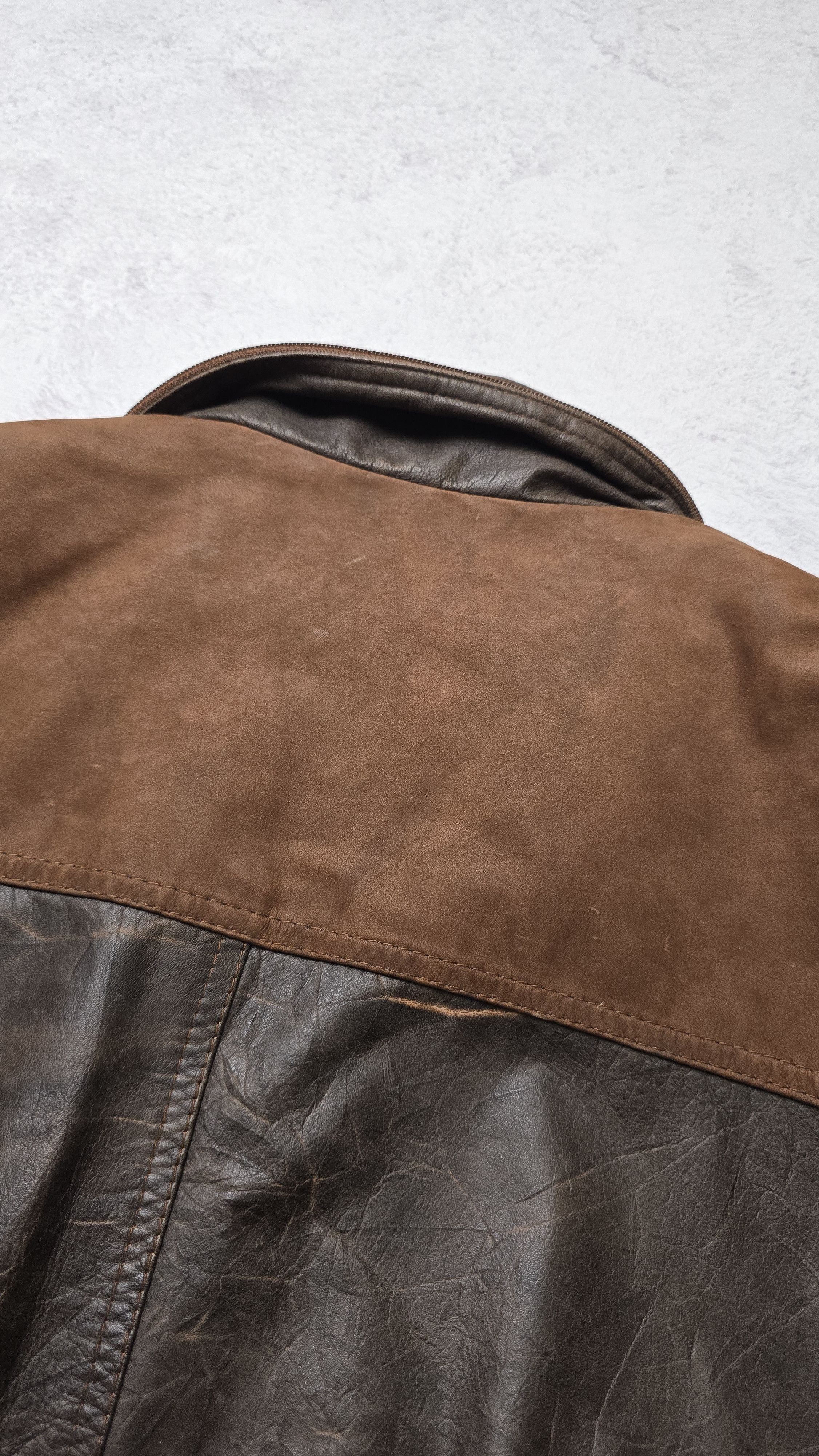 Chevignon VTG Leather Bomber Jacket Brown Bahamas Lining Aviator Heavy Size US L / EU 52-54 / 3 - 6 Thumbnail