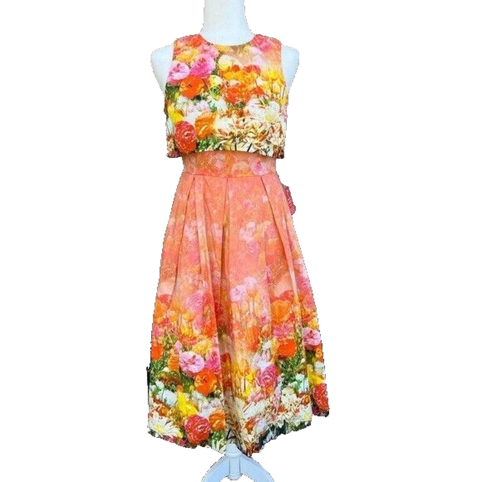 Asos cotton women dress Multicolor MIDI size 4 A000261