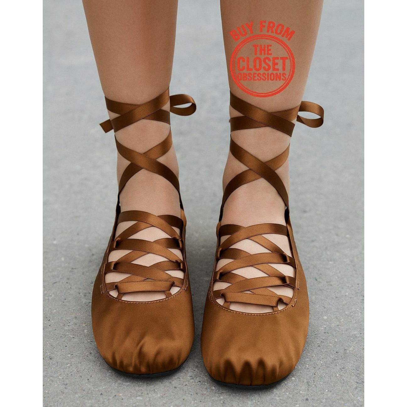 Zara ZARA Lace Up Ballet Flats NWT Size US 7.5 / IT 37.5 - 6 Thumbnail
