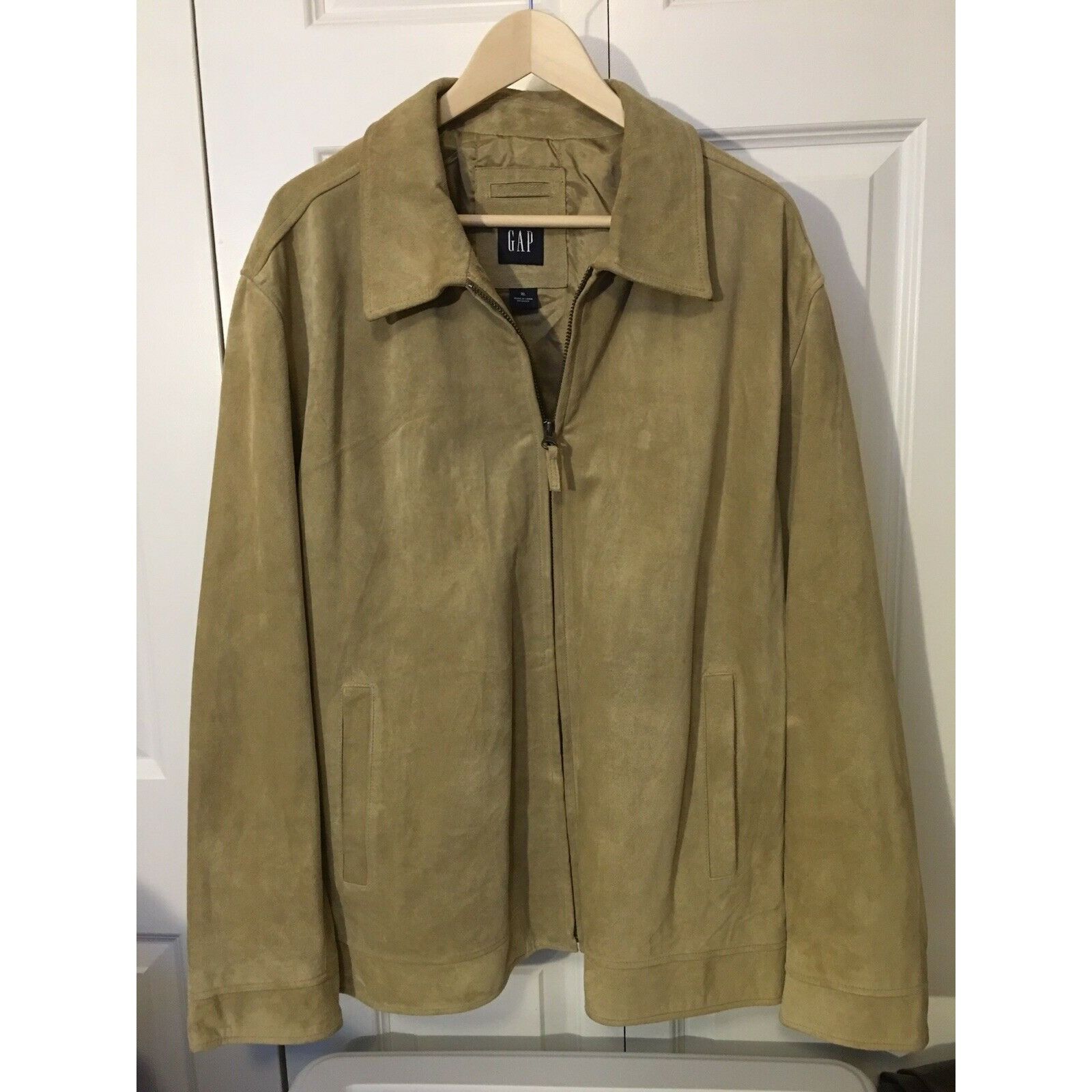 Gap Gap Men's Sz XL TAN 100% Genuine Leather Jacket Heavy Size US XL / EU 56 / 4 - 8 Thumbnail