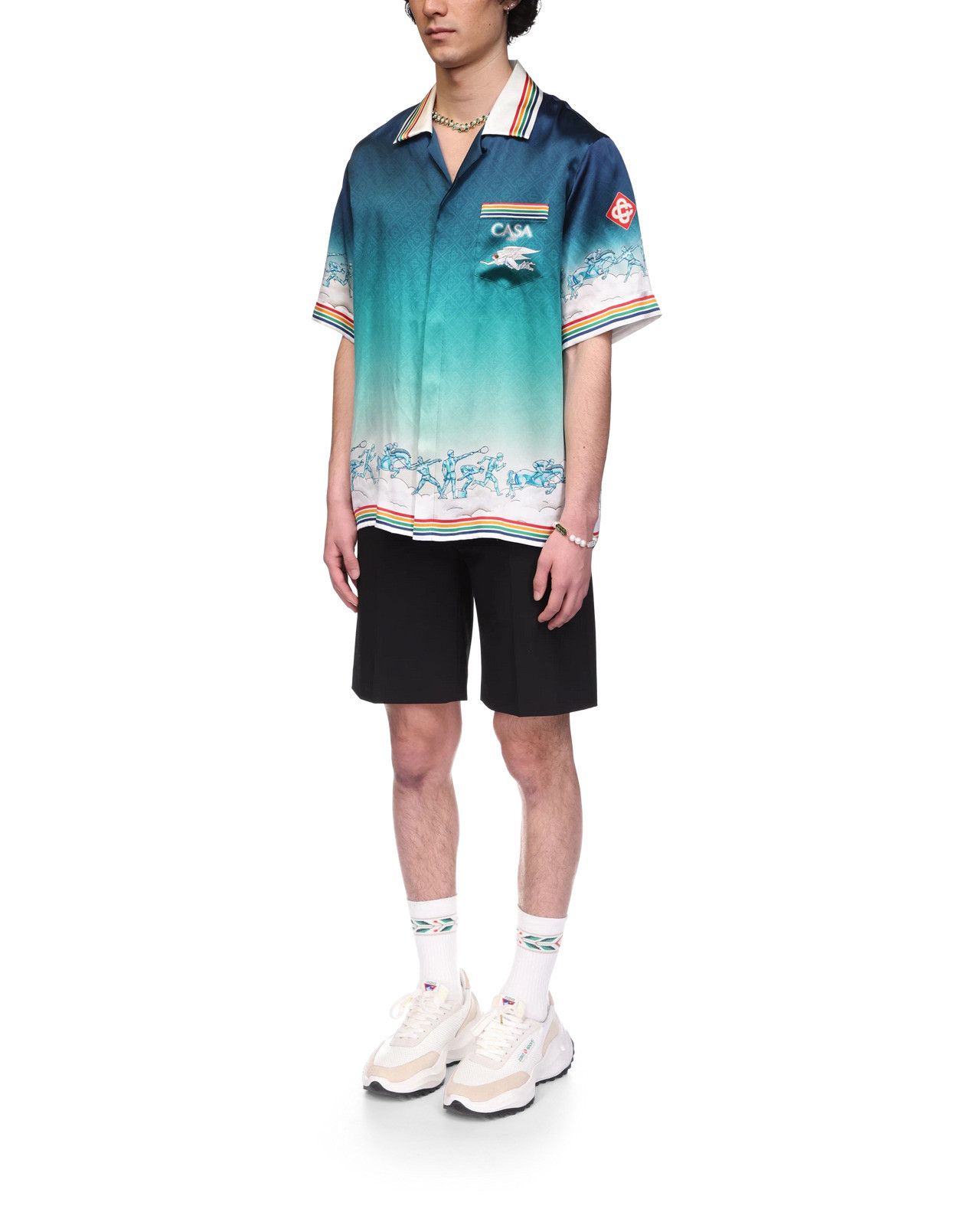 Casablanca os11x0725 Venus As A Boy Gradient Silk Camp Shirt Size US M / EU 48-50 / 2 - 5 Thumbnail