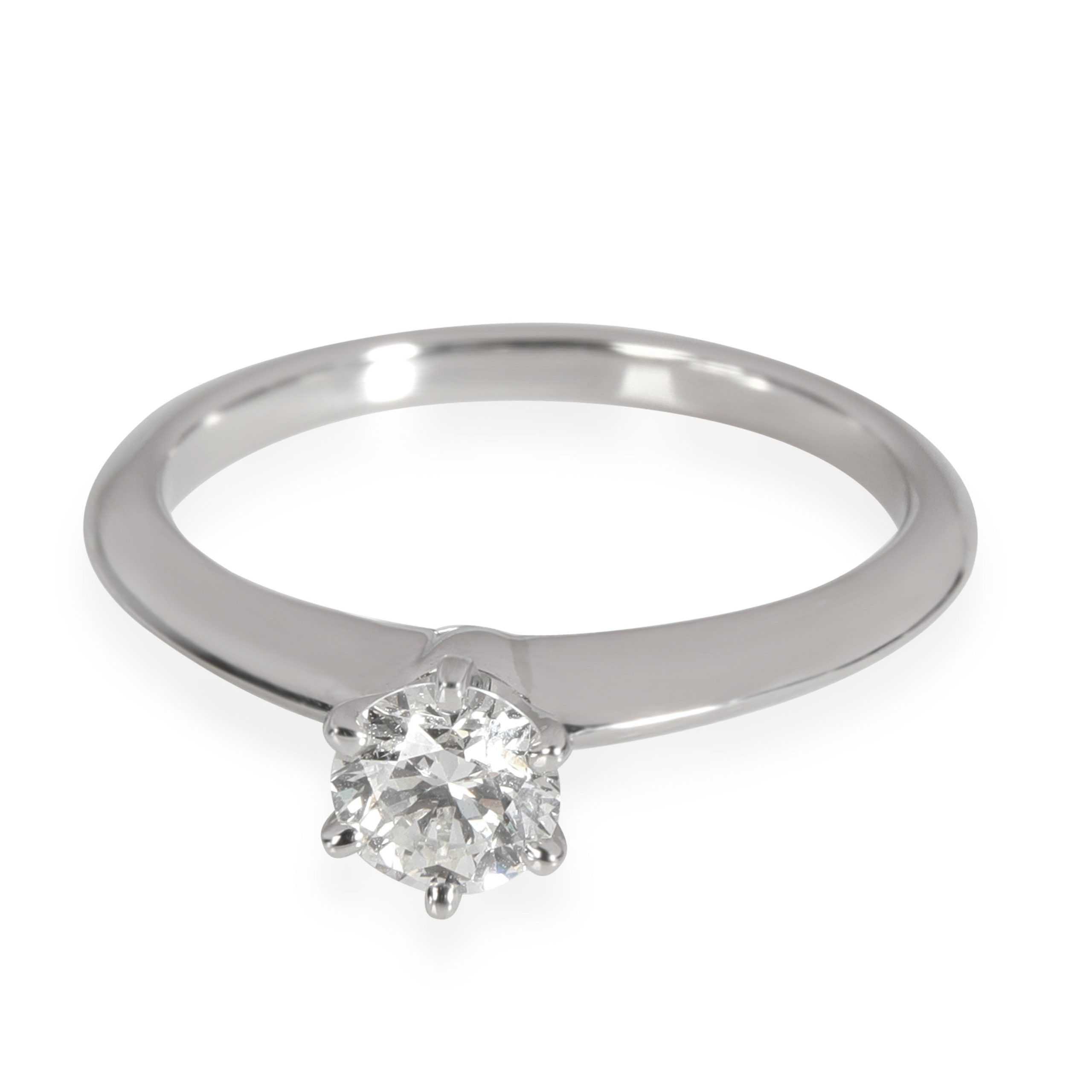 Tiffany & Co. Solitaire Diamond Engagement Ring in Platinum H SI1 0.44 CTW