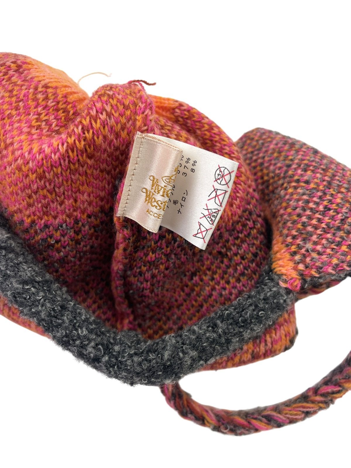 Vivienne Westwood Orb Knit Earflap Pom Pom Beanie Size ONE SIZE - 11 Thumbnail