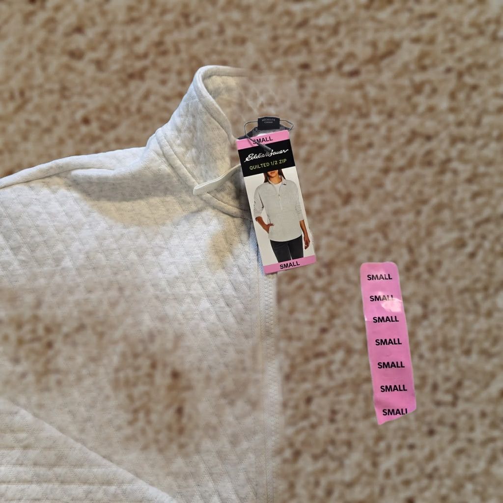 Eddie Bauer Eddie Bauer Sweatshirt Womens Size S Gray Quilted 1/2 Zip Top Pockets Casual Shirt Size S / US 4 / IT 40 - 1 Thumbnail