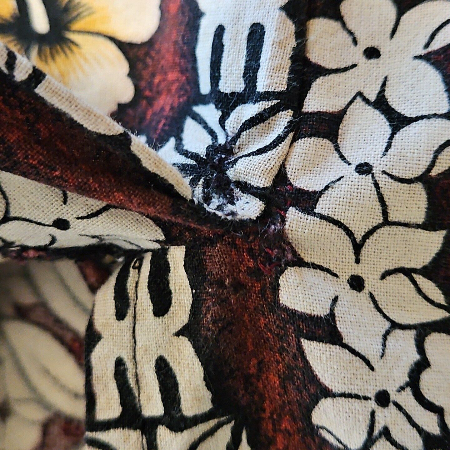 Vintage Hawaiian Flavor Tapa Cloth Print Dress M Brown Handmade Slee Size M / US 6-8 / IT 42-44 - 15 Thumbnail